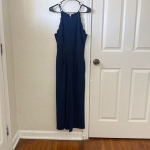 Navy Blue Scalloped Jumpsuit